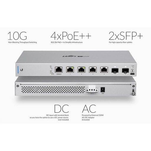 Ubiquiti UniFi US-XG-6POE 10G 6-Port Switch with 802.3bt PoE++